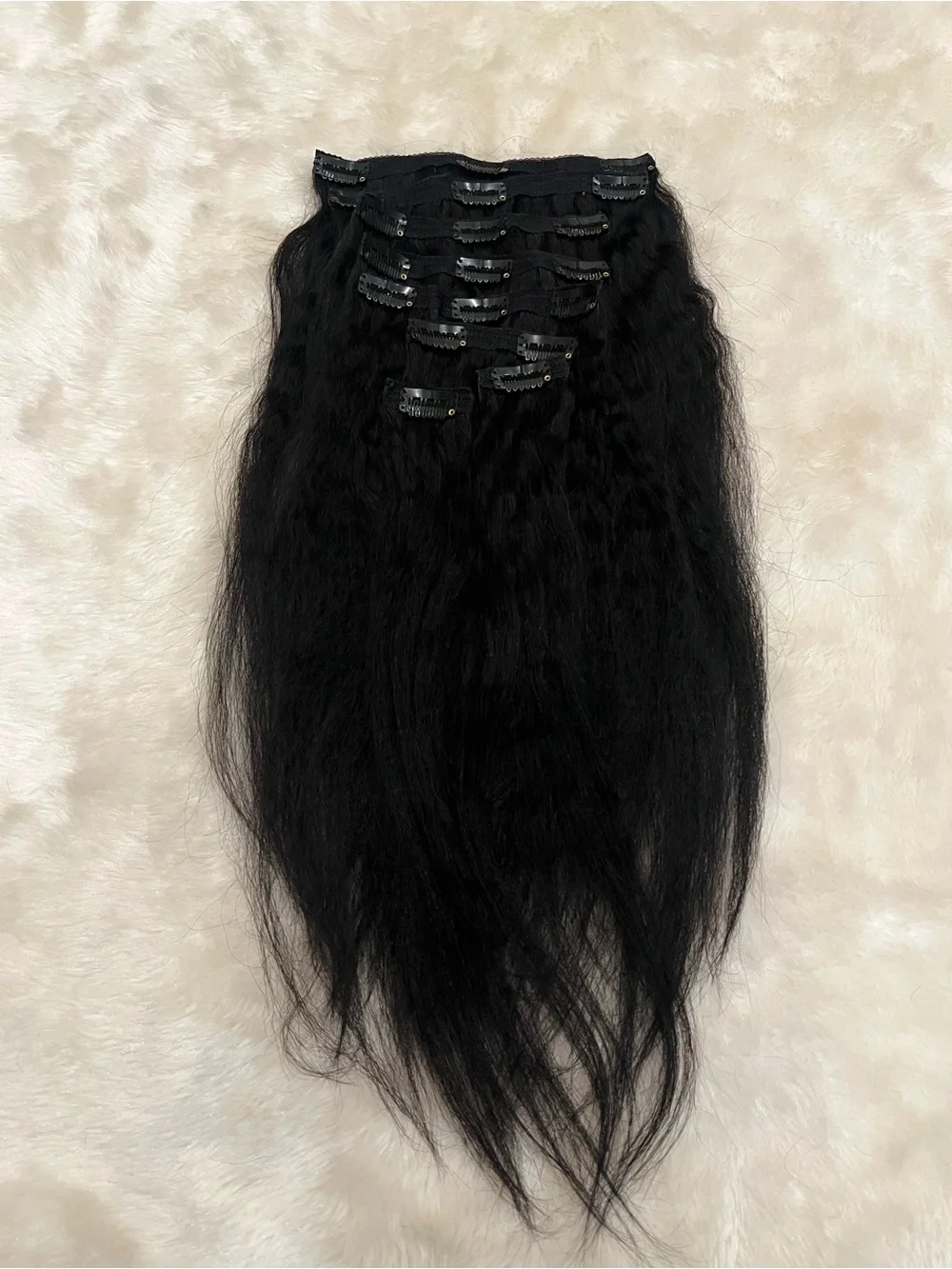 8pcs Clip ins Brazilian Virgin Human Hair extensions